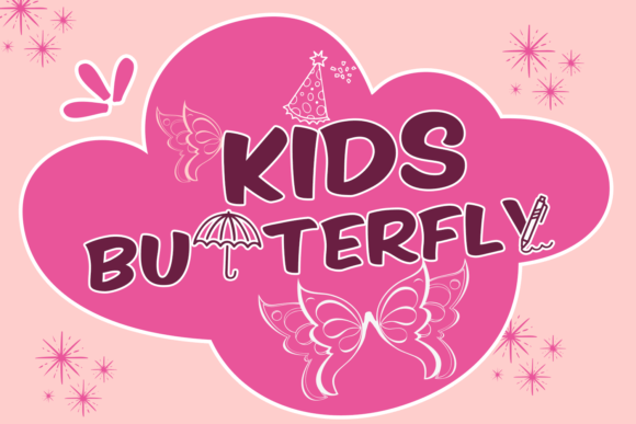 Kids Butterfly: A Playful Display Font for Wholesome Brand Identity