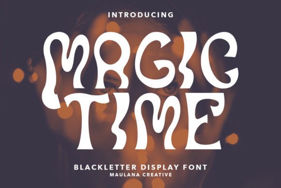 Magic Time Typeface: A Groovy Display Font for Handmade Brands