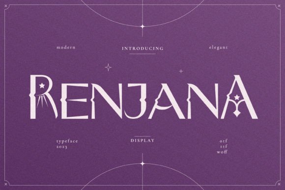 Renjana Typeface: Elevating Digital Brand Identity with Retro-Futuristic Style