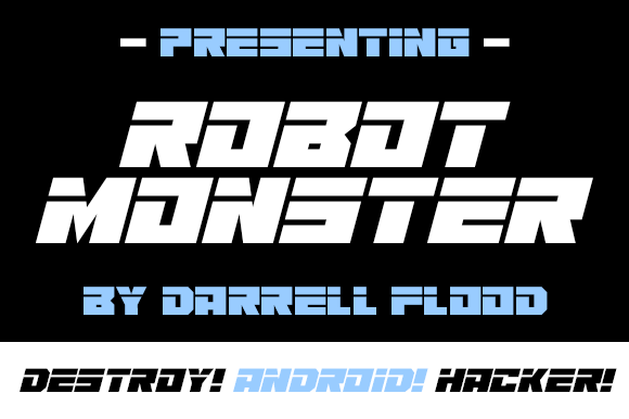 Robot Monster Typeface: Bold Display Font for High-Impact Web Design