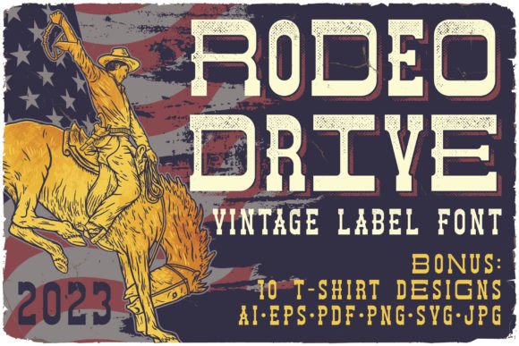 Rodeo Drive: A Vintage Display Typeface for Bold Branding
