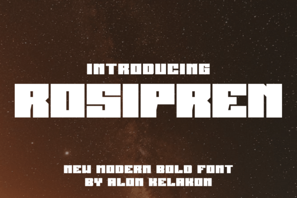 Rosipren: A Modern Sans Serif Display Font for Brand Identity